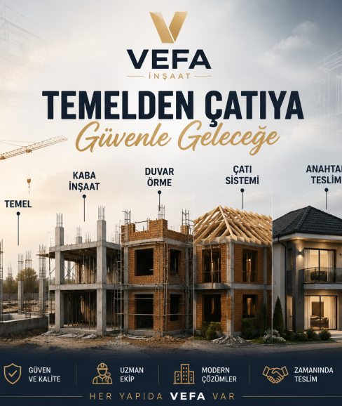 TEMELDEN ÇATIYA İNŞAAT